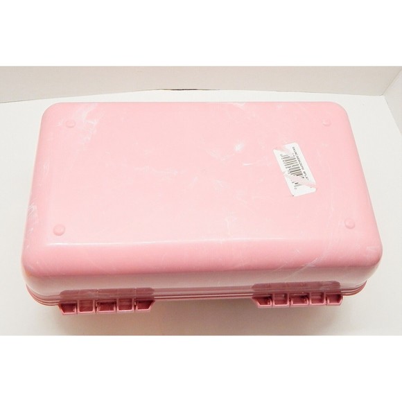 Caboodles On The Go Girl Pink Makeup Classic Carrying Case Box Marbleized Pink - Picture 13 of 14